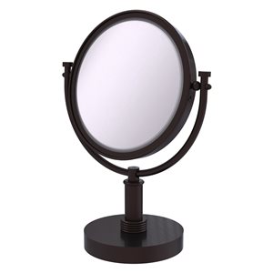 Allied Brass 8-in x 15-in Double-Sided Magnifying Antique Bronze Countertop Vanity Mirror