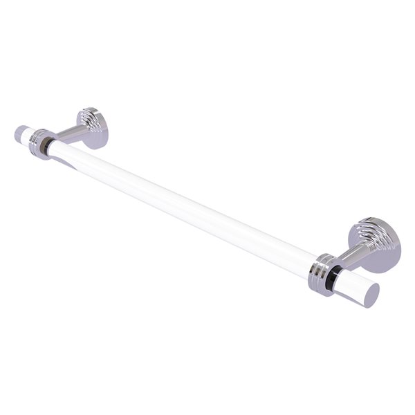 Allied Brass Pacific Beach 36-in Polished Chrome Wall Mount Single Towel Bar with Dotted Accents