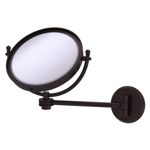 Allied Brass 11-in x 10-in Antique Bronze Double-Sided Magnifying Wall-Mounted Make-Up Mirror