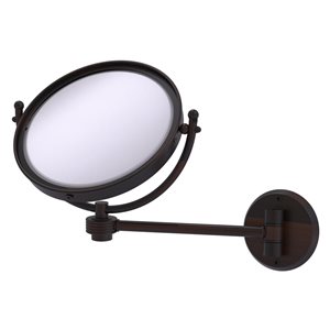 Allied Brass 11-in x 10-in Bronze Double-Sided Magnifying Countertop Mirror