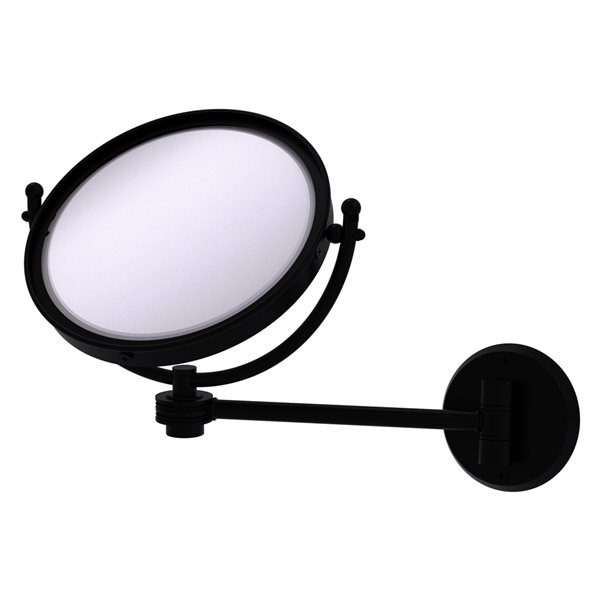 Allied Brass 11-in Matte Black Double-Sided Magnifying Wall-Mounted Vanity Mirror