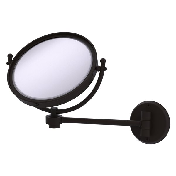 Wall Mounted LED Makeup Mirror, SanaWell 3X Lighted Magnification Mirror with Inch Double Sided 360° Swivel Mirror for Bathroom (Matte Bl - 1