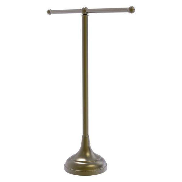 Allied Brass Antique Brass Double Freestanding Countertop Towel Holder