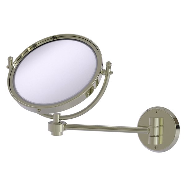 Allied Brass 11-in x 10-in Polished Nickel Double-Sided Magnifying Wall-Mounted Vanity Mirror