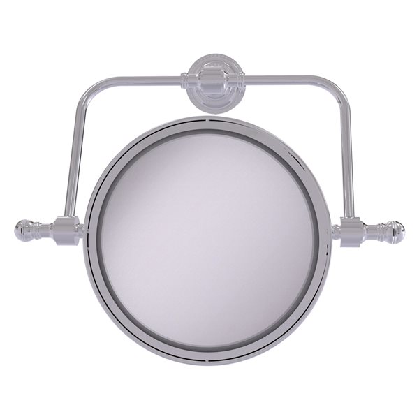 Allied Brass Retro Dot 8-in x 8-in Polished Chrome Double-Sided 2x Magnifying Wall-Mounted Vanity Mirror