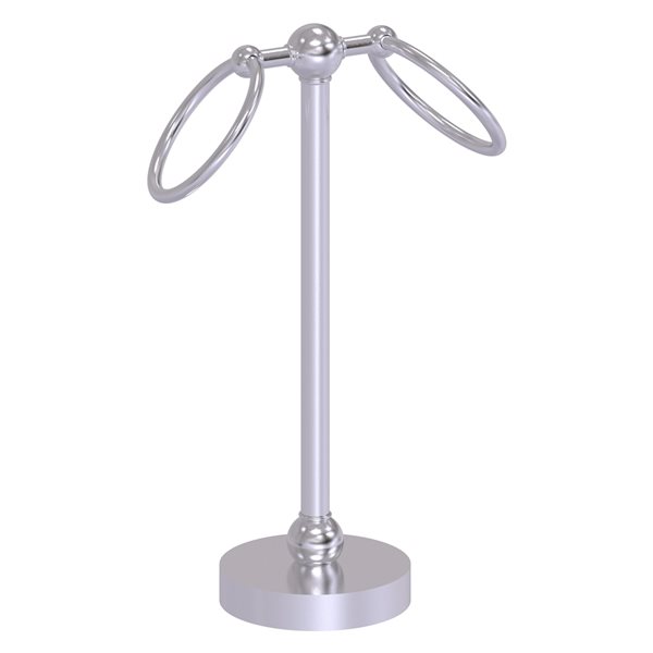 Allied Brass Satin Chrome Freestanding Countertop Towel Ring