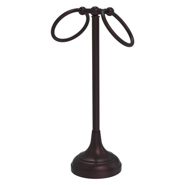Allied Brass Tribecca Antique Bronze Double Freestanding Countertop Towel Ring
