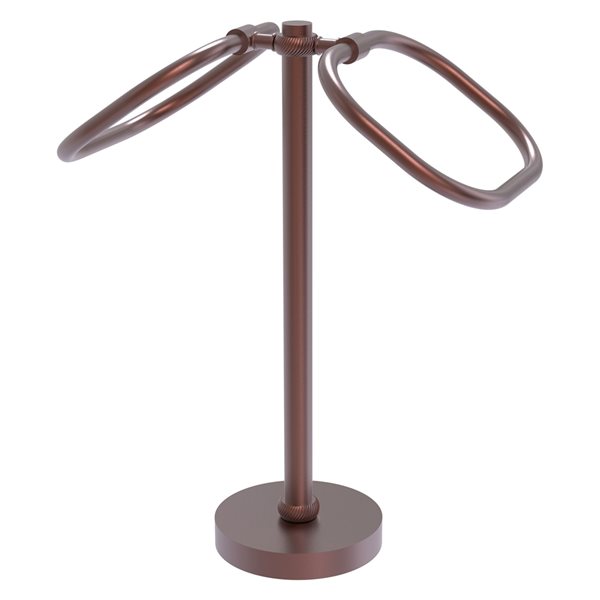 Allied Brass Antique Copper Freestanding Floor Towel Ring
