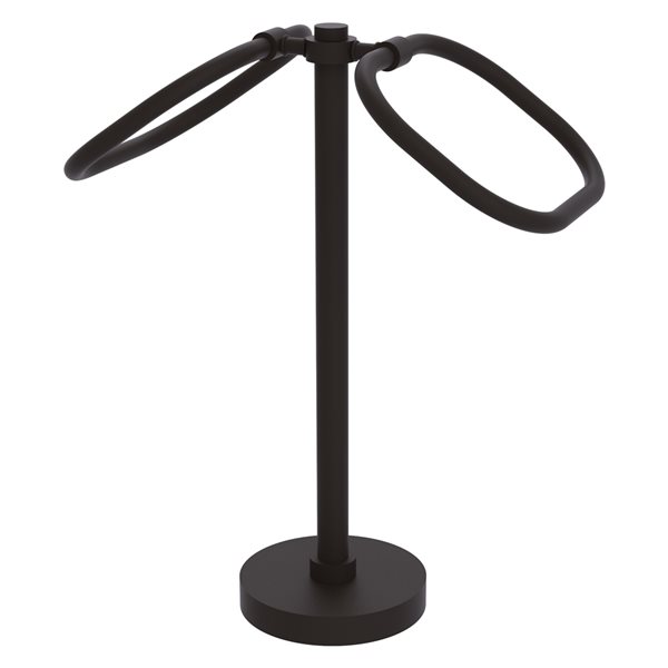 Allied Brass Oil Rubbed Bronze Double Freestanding Floor Towel Ring