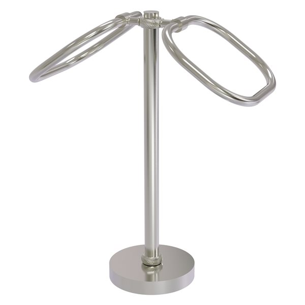 Allied Brass Satin Nickel Freestanding Floor Towel Ring