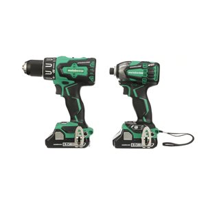 Metabo HPT 18 V Li-ion Brushless Hammer Drill and Impact Driver Combo Kit with Soft Case (Charger and 2-Batteries Included)