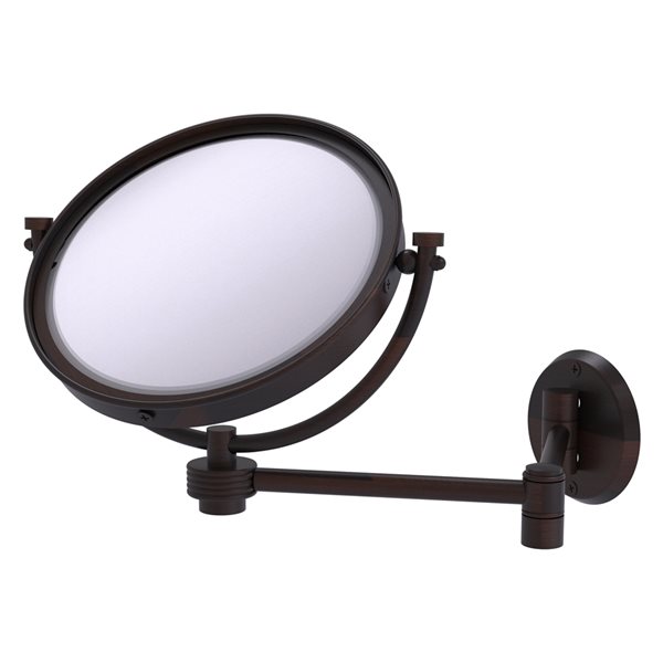 Allied Brass Bronze 18-in x 10-in Wall-Mounted Double-Sided Magnifying Vanity Mirror