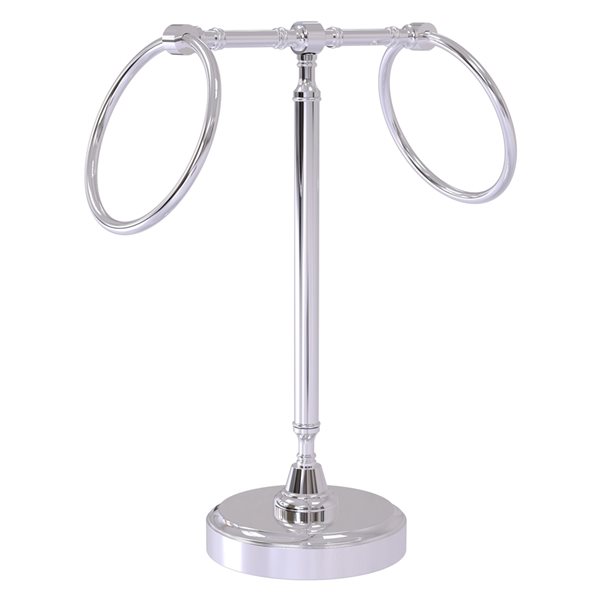 Allied Brass Retro Wave Polished Chrome Freestanding Countertop Towel Ring
