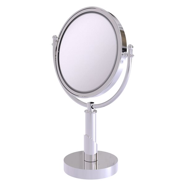 Allied Brass Soho 11-in x 15-in Polished Chrome Double-Sided Magnifying Countertop Vanity Mirror