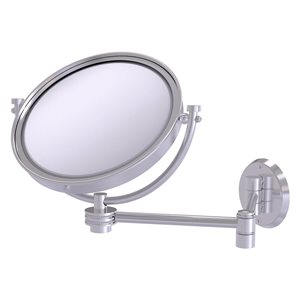 Allied Brass 18-in x 10-in Double-Sided Magnifying Wall Mount Vanity Mirror - Satin Chrome
