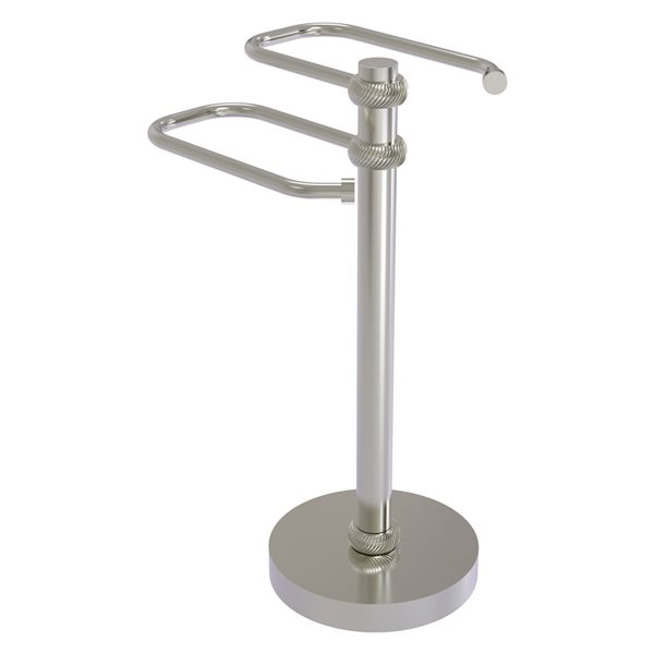 Allied Brass Freestanding Countertop Satin Nickel Double Towel Ring TS ...