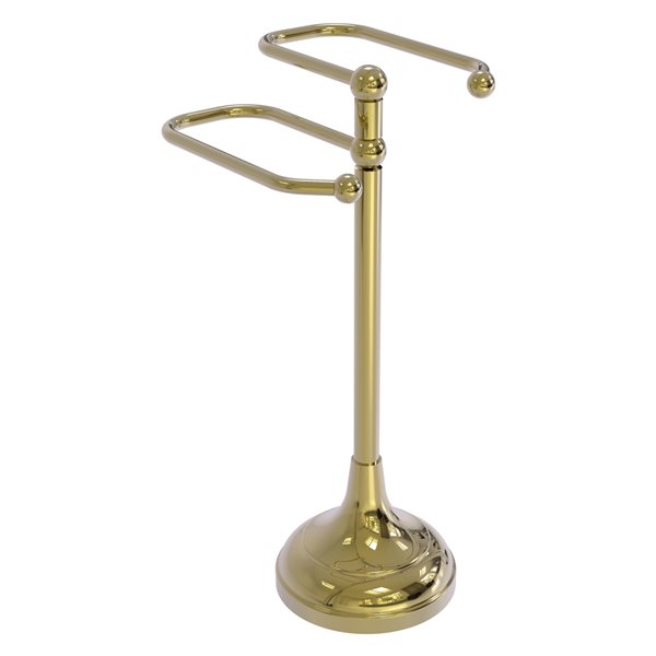 Allied Brass Unlacquered Brass Freestanding Countertop Towel Ring TS16