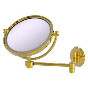 Allied Brass 18-in x 10-in Wall-Mounted Polished Brass Double-Sided Magnifying Vanity Mirror