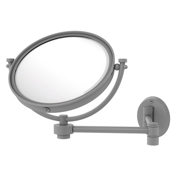 Allied Brass 18-in x 10-in Matte Grey Magnifying Double-Sided Wall-Mounted Vanity Mirror