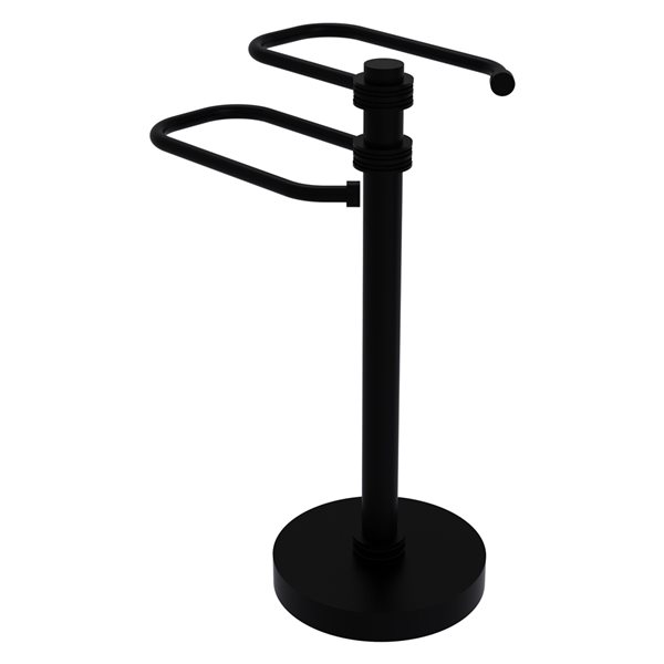 Allied Brass Freestanding Countertop Matte Black Towel Ring