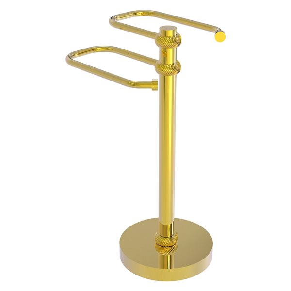 Allied Brass Freestanding Countertop Polished Brass Double Towel Ring
