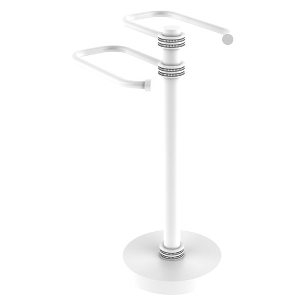Allied Brass Freestanding Countertop Matte White Towel Ring