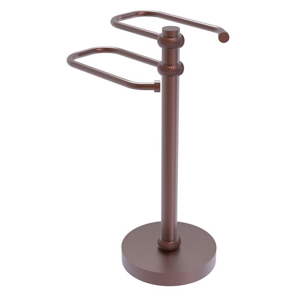 Allied Brass Freestanding Countertop Antique Copper Double Towel Ring