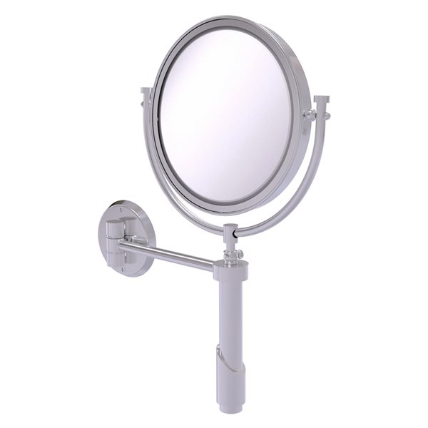Allied Brass Tribecca 11-in x 15-in Satin Chrome Double-Sided Magnifying Wall-Mounted Vanity Mirror
