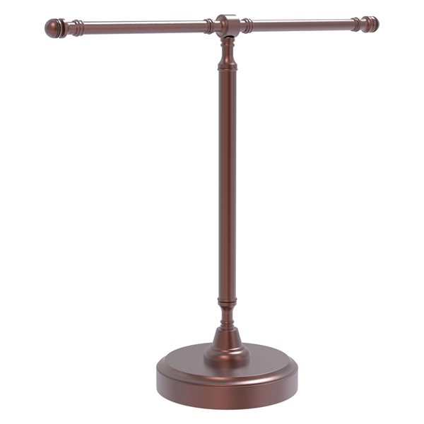 Allied Brass Retro Dot Antique Copper Freestanding Countertop Towel Holder