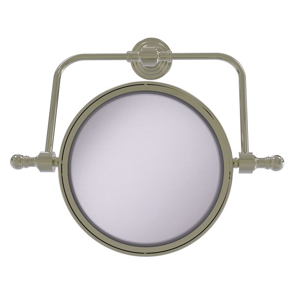 Allied Brass Retro Wave 8 In X, Wall Mounted Makeup Mirror Brushed Nickel