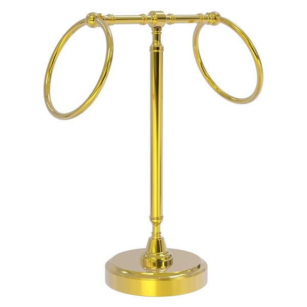 Allied Brass Retro Dot Polished Brass Freestanding Countertop Towel