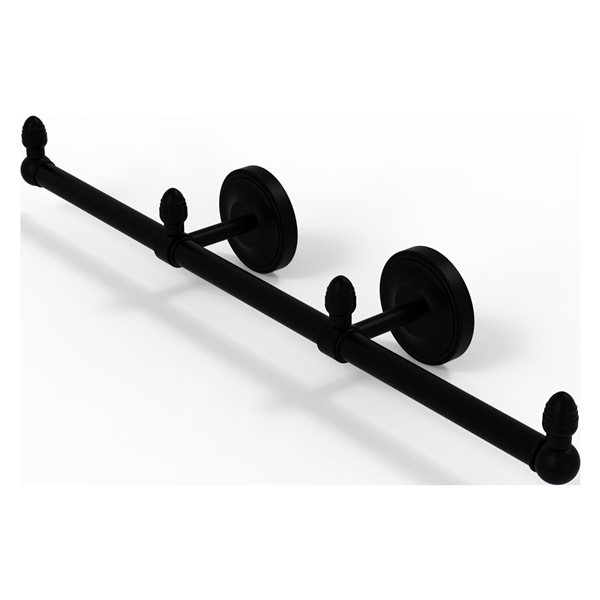 Allied Brass Prestige Regal 22-in Matte Black Wall-Mounted Single Towel Bar