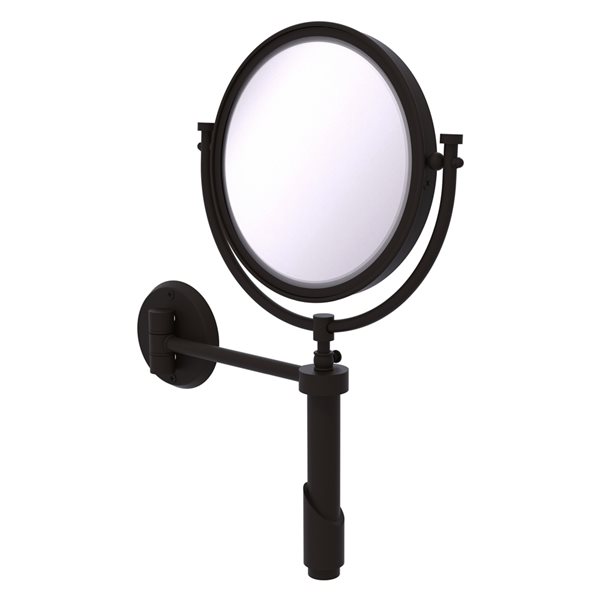Allied Brass Tribecca 11-in x 15-in Oli-Rubbed Bronze Double-Sided Magnifying Wall-Mounted Vanity Mirror - 2X Magnification