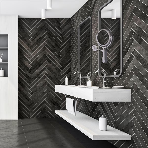 Allied Brass Tribecca 11-in x 15-in Polished Chrome Double-Sided Magnifying Wall-Mounted Vanity Mirror - 2X Magnification