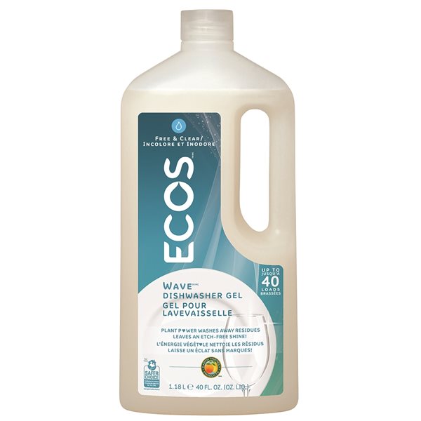 ECOS Wave 1.18-L Free and Clear Dishwasher Gel - 2-Pack