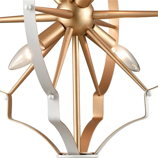 Westmore by ELK Loughton 4-Light Gold Modern/Contemporary Chandelier