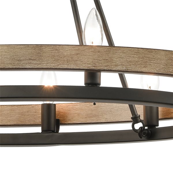 Westmore by Elk Williamson 8-Light Transitional Matte Black Chandelier