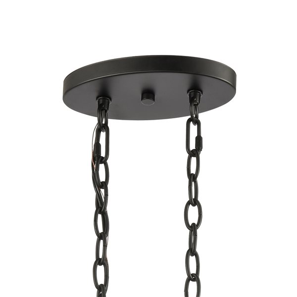 Westmore by Elk Williamson 8-Light Transitional Matte Black Chandelier