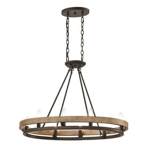 Westmore by Elk Williamson 8-Light Transitional Matte Black Chandelier