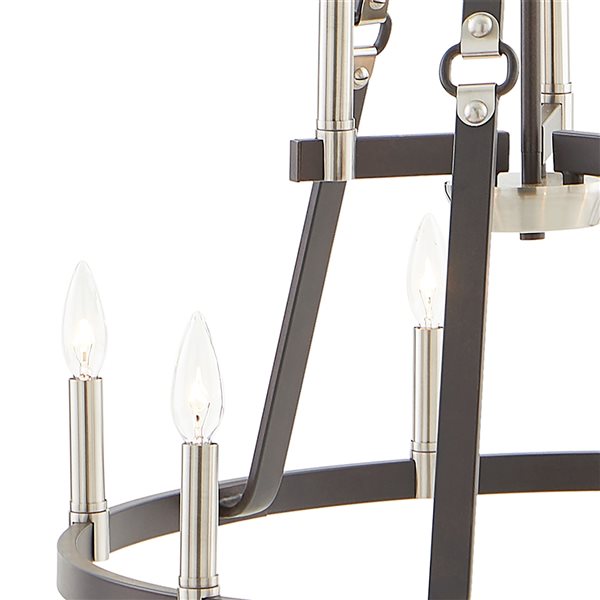 Westmore by ELK Barrow 9-Light Espresso Brown Transitional Chandelier