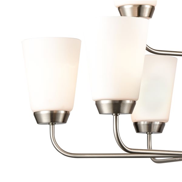 Westmore by ELK Winslow 9-Light Brushed Nickel Transitional Chandelier