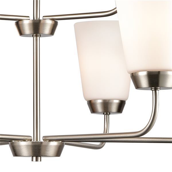 Westmore by ELK Winslow 9-Light Brushed Nickel Transitional Chandelier
