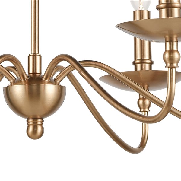 Westmore by ELK Grove 6-Light Burnished Brass Traditional Chandelier
