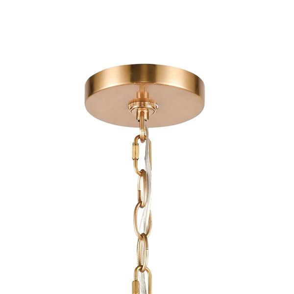 Westmore by ELK Grove 6-Light Burnished Brass Traditional Chandelier