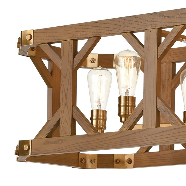 Westmore by Elk Beam 8-Light Satin Brass Traditional Chandelier