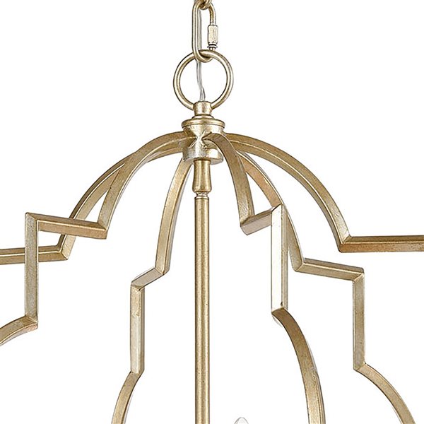 Westmore by ELK Geo 6-Light Aged Silver Transitional Chandelier