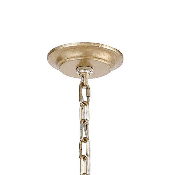 Westmore by ELK Geo 6-Light Aged Silver Transitional Chandelier