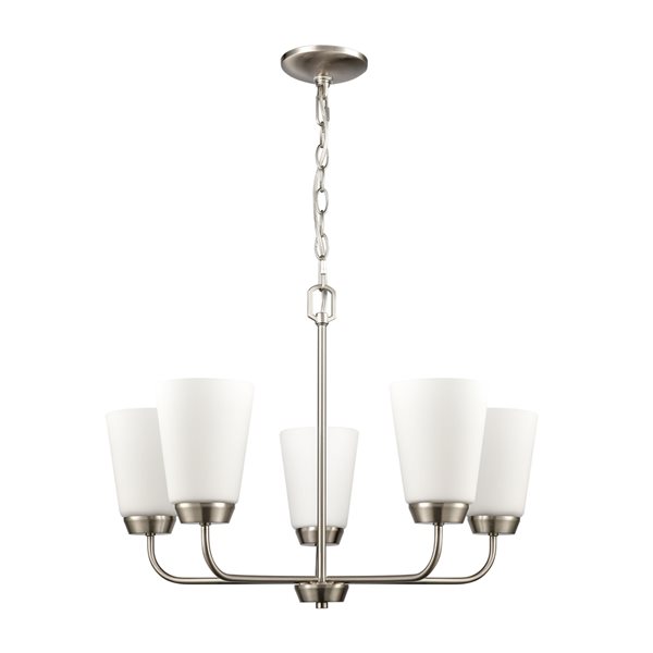 Westmore by ELK Winslow 5-Light Brushed Nickel Transitional Chandelier