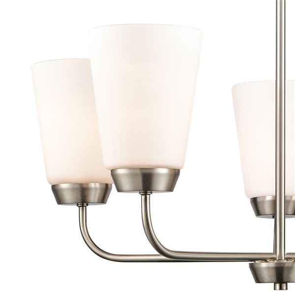 Westmore by ELK Winslow 5-Light Brushed Nickel Transitional Chandelier