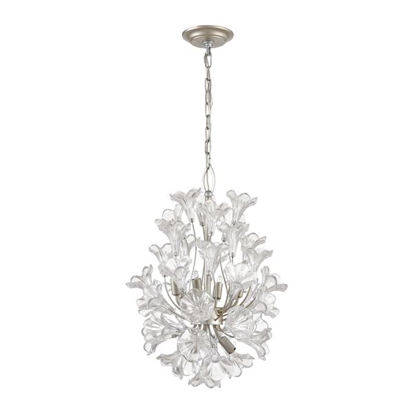 Westmore by Elk Crystique 9-Light Aged Silver Traditional Chandelier